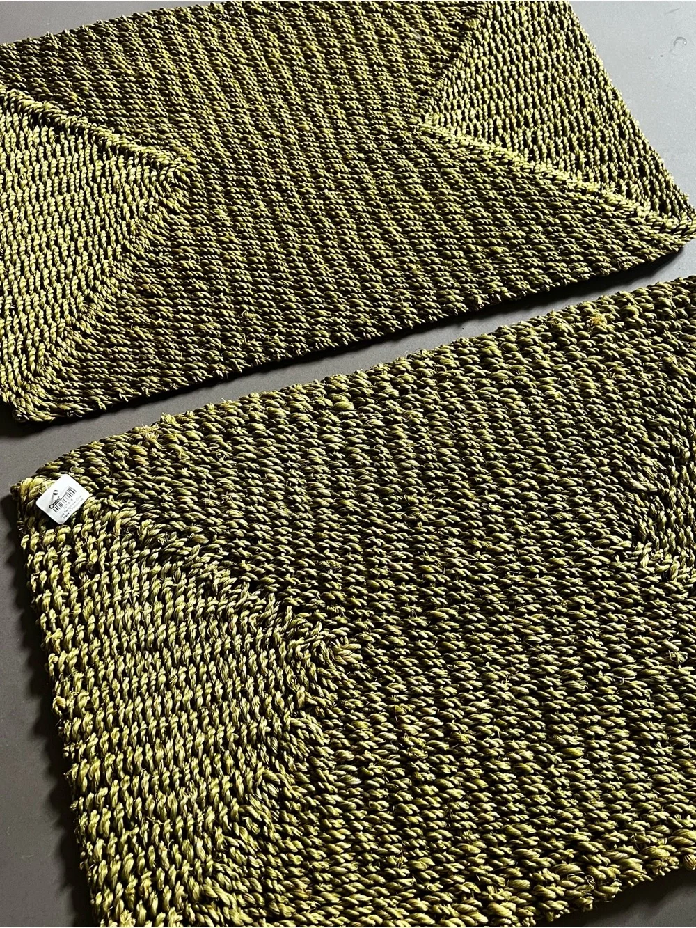 NEW Crate&Barrel Olive Jute Placemat Duo